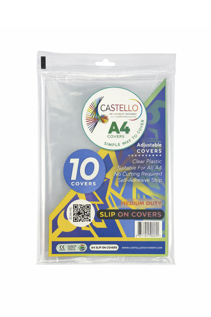 Castello A4 Ready Slip Plastic Covers (10pcs) Medium Duty | Castello ...